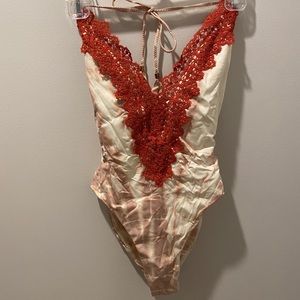 Blue Life Tie Dye One Piece Bathingsuit